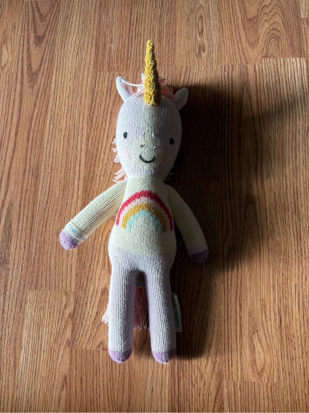 Cuddle + Kind Handmade Knit Unicorn Doll - Lavender Rainbow Nursery